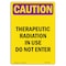 Signmission OSHA RADIATION Sign, Therapeutic Radiation In Use Do, 18in X 12in Aluminum, 18" H, 12" W, Portrait OS-CR-A-1218-V-10274 - alternate 1